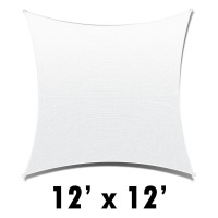 ColorTree 12' x 12' Square Sun Shade Sail, Durable & UV-Resistant $199