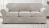 Mercer41 Modern Soft Velvet Plush 4 Piece High Stretch Sofa Slipcover Furniture Protector Luxury Thick Velvet Sofa Cover for 3 Cushion Couch Machine Washable New $99