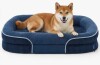 Bedsure Orthopedic Dog Bed for Medium Dogs, Oval Bolster Pet Sofa with Waterproof and Washable Soft Fleece Cover, L (7"H x 35"W x 25"D) New In Box $99