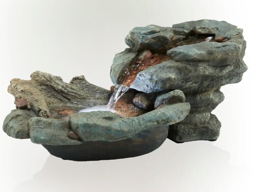 Millwood Pines Gober Floor Fountain with Lights $299