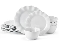 Fitz and Floyd Everyday White&reg; Scalloped 12 Piece Dinnerware Set, Service for 4 New in Box $199
