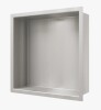 Latitude Run&reg; 13"W x 13"H x 4"D Recessed Shower Niche, No Tile Needed, Stainless Steel, Brushed Nickel New In Box $99