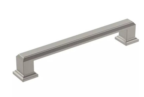 Amerock Appoint 5-1/16 in. Center-to-Center Cabinet Pull in Satin Nickel / Amerock Appoint 1-1/4 inch 32mm Length Polished Nickel Cabinet Knob New In Box Assorted