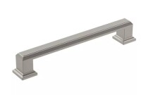 Amerock Appoint 5-1/16 in. Center-to-Center Cabinet Pull in Satin Nickel / Amerock Appoint 1-1/4 inch 32mm Length Polished Nickel Cabinet Knob New In Box Assorted