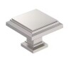Amerock Appoint 5-1/16 in. Center-to-Center Cabinet Pull in Satin Nickel / Amerock Appoint 1-1/4 inch 32mm Length Polished Nickel Cabinet Knob New In Box Assorted - 2