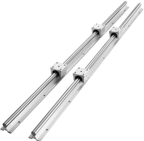 VEVOR Linear Guide Rail Set, SBR20 1000mm, 2 PCS 39.4 in/1000 mm SBR20 Guide Rails and 4 PCS SBR20UU Slide Blocks, Linear Rails and Bearings Kit for Automated Machines DIY Project CNC Router Machines New in Box $199