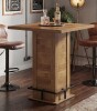 17 Stories 39.4" H Small Square Dining Table, Kitchen Bar Table with Footrest, Bar Height Table for Dining Room, Kitchen, Restaurant New In Box $399