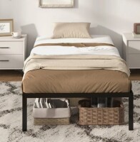 Arsuite Norwich Modern Bed Frame with 4 Metal Legs - Magnificent Bed in Powder Coating Black Color New in Box $299