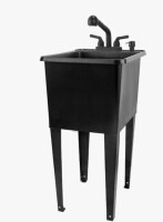 Utility-Sink 17.75 In. X 23.25 In. Freestanding Space Saver Utility Sink Pull-Out Faucet, Soap Dispenser 040 US8000BLKBK New in Box $499