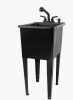 Utility-Sink 17.75 In. X 23.25 In. Freestanding Space Saver Utility Sink Pull-Out Faucet, Soap Dispenser 040 US8000BLKBK New in Box $499