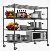 Rebrilliant 4-Shelf 48"W x 24"D Heavy Duty Adjustable Wire Shelving Unit with Casters New in Box $399