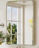 Orren Ellis 24" x 32" Beveled Bathroom Vanity Mirror with Aluminum Frame, Wall Accent Mirror, Tempered Glass -Brushed Nickel New in Box $299