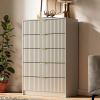 Ebern Designs 5 - Drawer Dresser, 47.2" H, Beige, New in Box $399