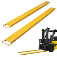 VEVOR Pallet Fork Extensions, 96" Length 5.5" Width, Heavy Duty Carbon Steel Fork Extensions for Forklifts, 1 Pair Forklift Extensions, Industrial Forklift Fork Attachments for Forklift Truck, Yellow, New in Box $399