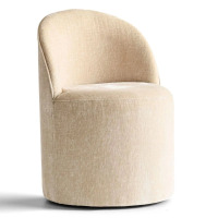 Mercer41 Rolling Chenille Upholstered Dining Chair With Hidden Casters, New in Box $399