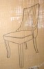 Streamdale Furniture Streamdale Wine Red Flocked Linen Dining Chair, New in Box $399 - 2