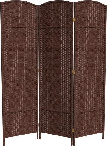 Red Lantern 6 ft. Tall Diamond Weave Fiber Room Divider - Dark Red - 3 Panel New in Box $299