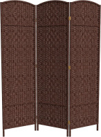 Red Lantern 6 ft. Tall Diamond Weave Fiber Room Divider - Dark Red - 3 Panel New in Box $299