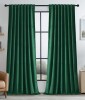 Mercer41 Deavion Velvet Solid Color Back Tab Room Darkening Curtain Panels (Set of 2), 52" x 81" $79