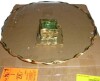 Godinger Silver Art Co Harper Gold Raw Edge Cake Stand, 2.8" H x 13" W x 13" D New In Box $199 - 2