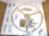 Mercer41 3 - Light 13.39'' Modern Drum Hammered Glass Semi Flush Mount Light New In Box $299 - 2