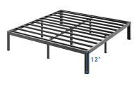 Ebern Designs Jalyna 12'' California King Metal Platform Bed Frame with Round Corners, No Box Spring Needed, Noise Free New In Box $299