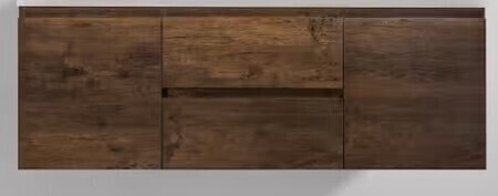ABRUZZO 60" Floating Bathroom Vanity Modern Wall-Mounted Single Vanity Cabinet with 2 Cabinets and 2 Soft Close Drawers, Full Assembly New Shelf Pull $1199