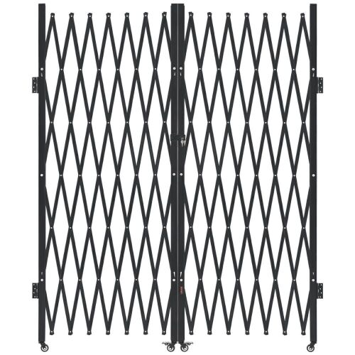VEVOR Double Folding Security Gate Lockable Scissor Gate, 7 ft. H x 11 ft. W, New In Box $399