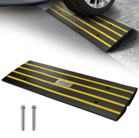 VEVOR 48" x 16" Curb Ramp, 2.6" Rise Rubber Driveway Ramp, Heavy Duty 33069 lbs Weight Capacity Threshold Ramp, Curbside Bridge Ramps for Loading Dock Garage Sidewalk, Expandable Full Ramp New In Box $199