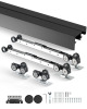 VEVOR Bypass Door Hardware, 8ft Heavy Duty Bypass Sliding Door Hardware Kit, Aluminum Alloy Sliding Closet Door Hardware Set with Finger Pulls, for 2 Door System, Fit Door Thickness 1 3/8" - 1 3/4" New In Box $399