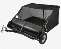 VEVOR Tow Behind Lawn Sweeper 50", Pull Behind Lawn Sweeper, 26 cu. ft Large Capacity Leaf & Grass Collector, with Adjustable Sweeping Height and Dumping Rope Design for Picking Up Debris and Grass New In Box $399