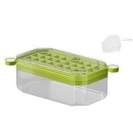 CLUB BOLLYWOOD&reg; Square Ice Cube Tray Sturdy Ice Cube Making Tool for Drinks and Cocktails 2 Layer, Includes 1 Ice Cube Tray with Lid and Bin -Green New In Box $59