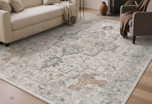 Bungalow Rose 8' x 10' Roehit Oriental Performance Machine Washable Area Rug $399
