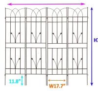 Red Barrel Studio&reg; 4 Pack 71" x 17.7" Rustproof Brown Metal Garden Trellis Outdoor Climbing Flower Plant Support New In Box $299