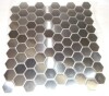 NovoTileStudio Lazio 1.2" x 1.2" Stainless Steel Honeycomb Mosaic Wall Tile, 1 sq ft. New In Box $79 - 2