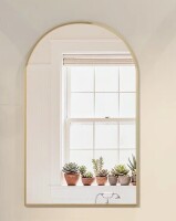 Ebern Designs 16.5" X 26.7" Arched Bathroom Medicine Cabinet With Mirror & Shelves, Right Open, Recessed New In Box $299