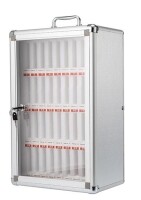 Ediess1nDT 36 Slots Cell Phone Locker for Classroom Aluminum Alloy Cell Phones Storage Cabinet Portable School Pocket Chart Locker Box w/Lock and Handle for Office Classroom Conference Room Table Wall Silver New In Box $199