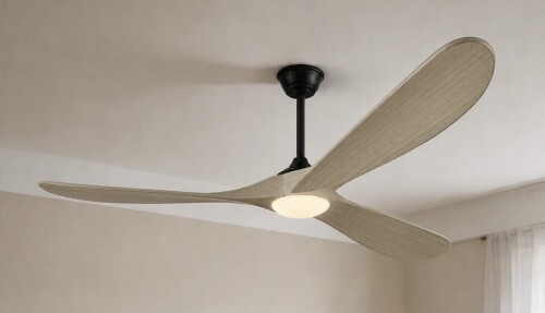 Orren Ellis 52" Wide 3-Blade Modern Classic Ceiling Fan with Remote Control & LED Light Kit Included $399