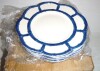 Bayou Breeze Kalalou 4-Piece Blue Bamboo Touch Salad or Dessert Plate New In Box $99 - 2