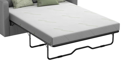 Ebern Designs 58" x 72" x 4" Queen Size Medium Memory Foam Mattress for Sofa Beds, Sleeper Sofa Bed Mattress Replacement New $399