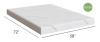 Ebern Designs 58" x 72" x 4" Queen Size Medium Memory Foam Mattress for Sofa Beds, Sleeper Sofa Bed Mattress Replacement New $399 - 2