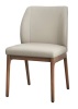 Lifestorey Lisbon Genuine Leather Dining Chair Wheat/Walnut $499