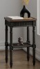 One Allium Way&reg; Psomas Rustic Farmhouse Square End Table, Distressed Side Table with Espresso Tray Top & Woven Shelf New In Box $199