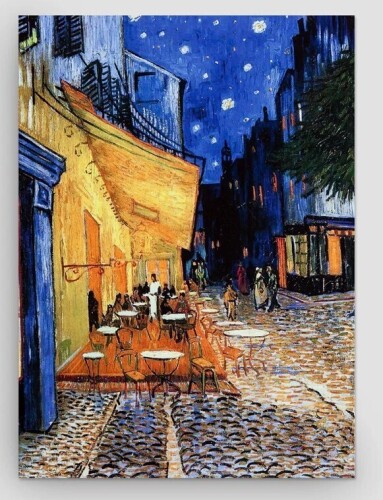 Lark Manor&trade; The Caf&eacute; Terrace by Vincent Van Gogh Canvas Oil Painting Print, 24" x 36" New In Box $299