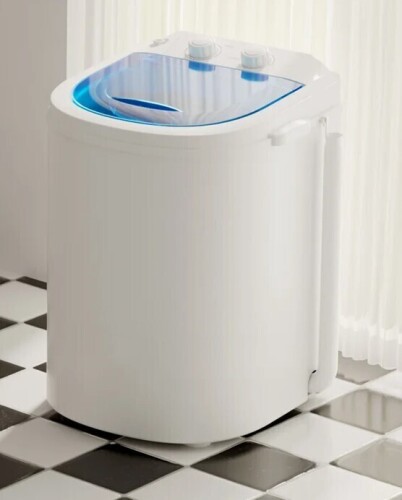 SUNCROWN Portable Washing Machine, 5.5 lbs Capacity, Compact Laundry Washer with Spin Tub & Drain Hose, Perfect for Apartment Dorms RV Home (Blue) $199