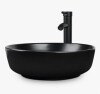 Andover Mills&trade; Kreutzer 16.5'' Black Ceramic Circular Bathroom Sink with Faucet $399