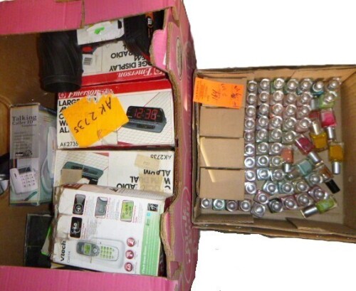 Box of Electronics, Housewares, Nail Polish and Misc