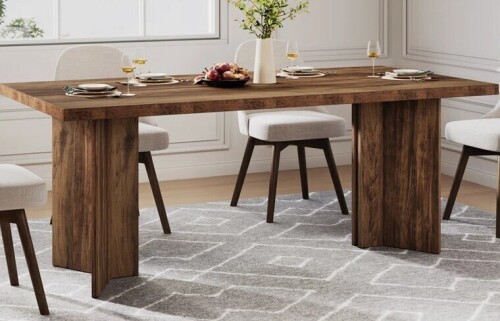 The twillery Co Rahn 63'' W. 6 Person Dining Table in Dark Brown New in Box $599