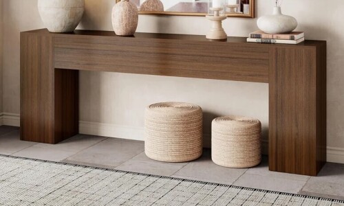 Millwood Pines 86-Inch Extra Long Console Table For Entryway, Wooden Behind Couch Table Narrow, Farmhouse Entrance Table New in Box $499