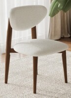 Orren Ellis Dining Chair with Wood Frame Soft White Sherpa Upholstery, Pre-Assembled Dining Chair, High-Density Sponge Seat, 250lb Capacity New in Box $299